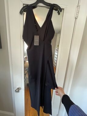 Halston Black Kora Gown NWT